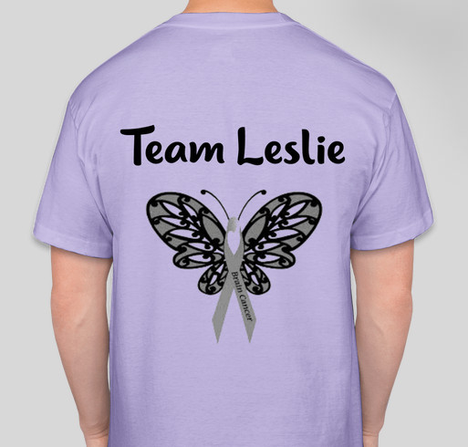 Leslie's Fight Against Brain Cancer Fundraiser - unisex shirt design - back