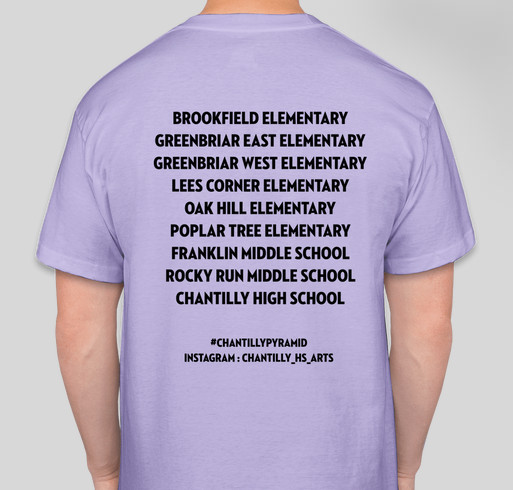 Chantilly Art Pyramid T-shirts! Fundraiser - unisex shirt design - back