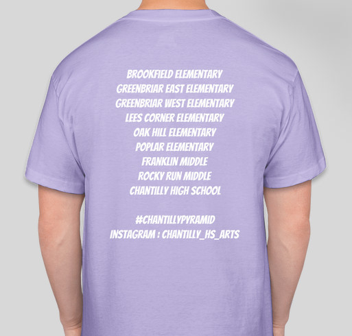 Chantilly Art Pyramid Show T-shirts Fundraiser - unisex shirt design - back