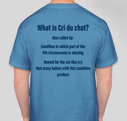 Fundraiser for Cri du Chat Awareness Fundraiser - unisex shirt design - back