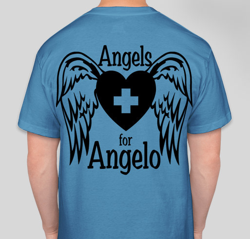 Angels for Angelo Fundraiser - unisex shirt design - back