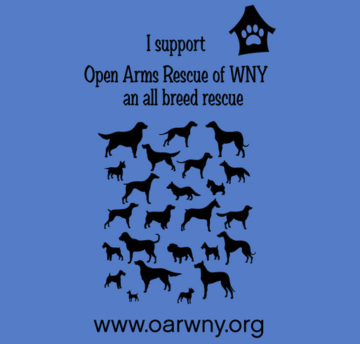 Open Arms Rescue of WNY - Help dogs & puppies in need shirt design - zoomed