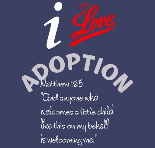 I Love Adoption shirt design - zoomed