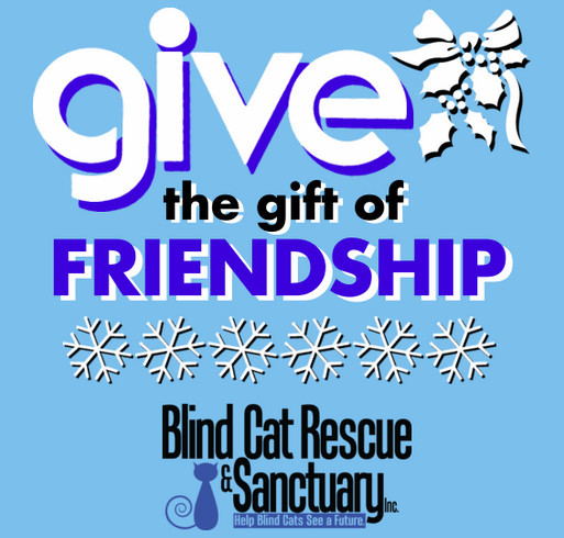 Blind Cat Rescue Christmas Shirt fundraiser shirt design - zoomed