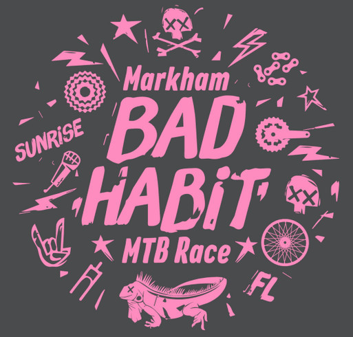 Mark Bad Habit 2019 MTB Race shirt design - zoomed