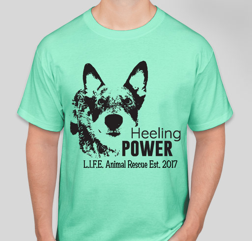 L.I.F.E. Anniversary Heeling Power Fundraiser - unisex shirt design - front