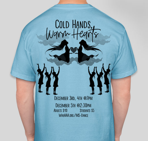 Cold Hands, Warm Hearts T-Shirts Fundraiser - unisex shirt design - back