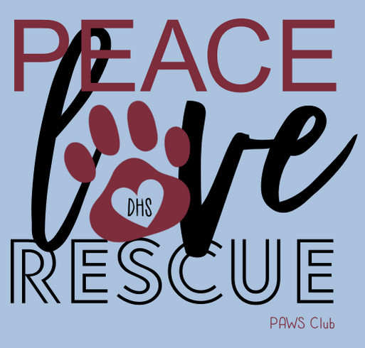 DHS PAWS Club 2021 shirt design - zoomed