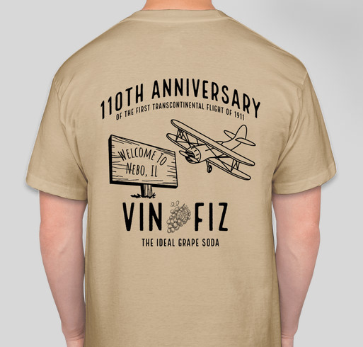 2021 Commemorative Vin Fiz Shirt Fundraiser - unisex shirt design - back