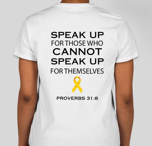 Childhood Cancer Awareness Fundraiser - unisex shirt design - back