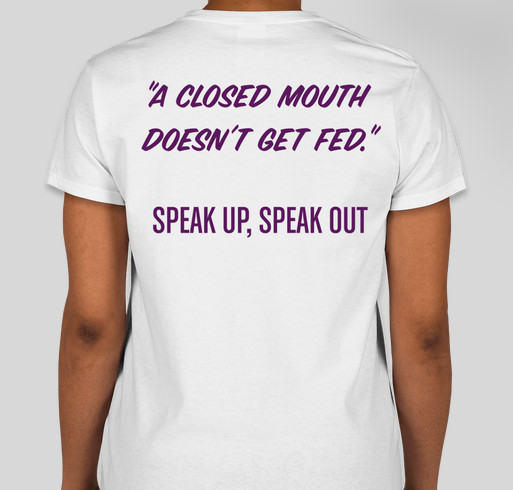 SPEAK UP! Help SPEAK get to the Clinton Global Initiative University Fundraiser - unisex shirt design - back