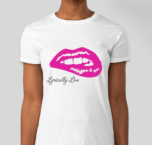 Lyrics make us LIVE Fundraiser - unisex shirt design - front