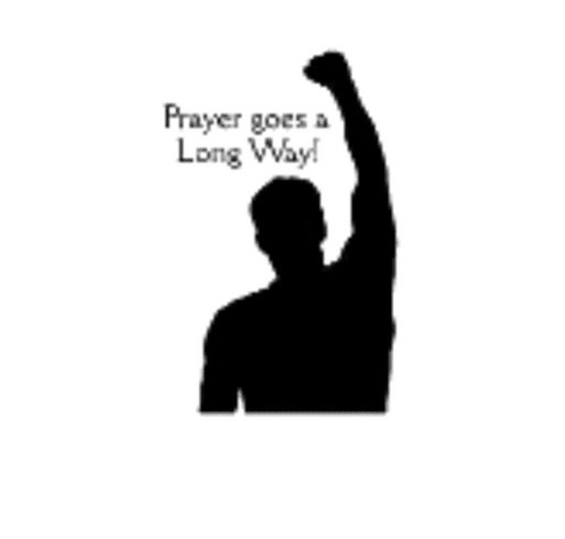 Prayer Goes A Long Way fundraiser shirt design - zoomed