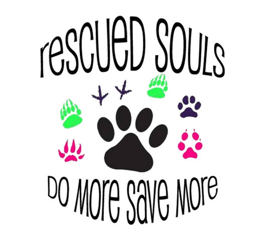 Rescued Souls shirt design - zoomed