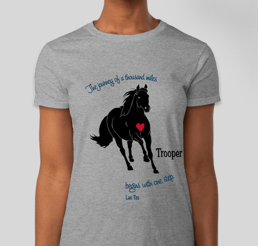 In Honor of Trooper's Journey Over the Rainbow Bridge Fundraiser - unisex shirt design - front