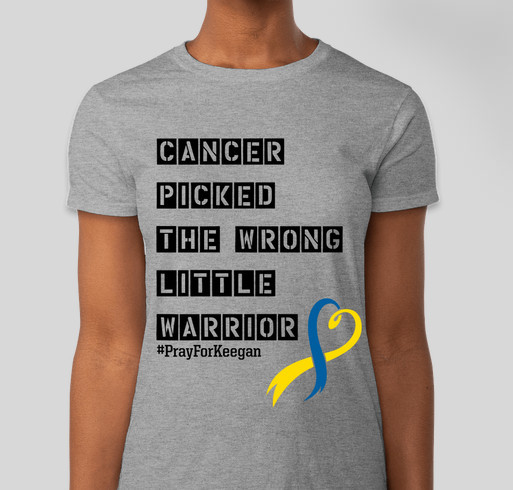 Pray For Keegan our Warrior Shirts Available Fundraiser - unisex shirt design - front