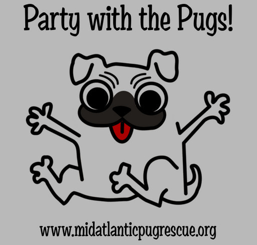 Party with the Pugs! shirt design - zoomed