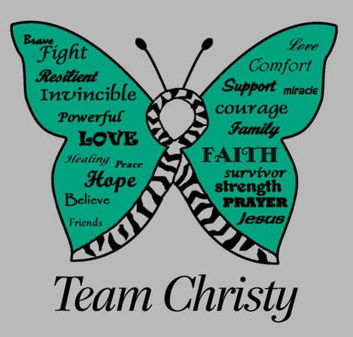 Cancer Fundraiser for the Evans Family: Family Member Christy Evans shirt design - zoomed
