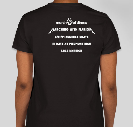 Marching with Marion Fundraiser - unisex shirt design - back