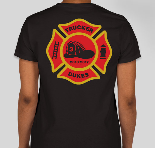Trucker Rides With Us Fundraiser - unisex shirt design - back