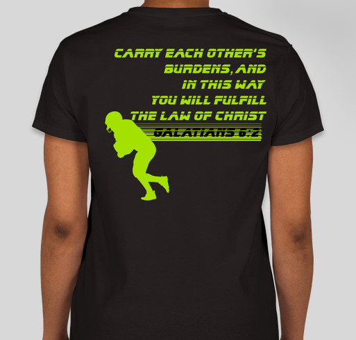 Team Chris: Help Lighten the load of a brother in Christ and his sweet family Fundraiser - unisex shirt design - back