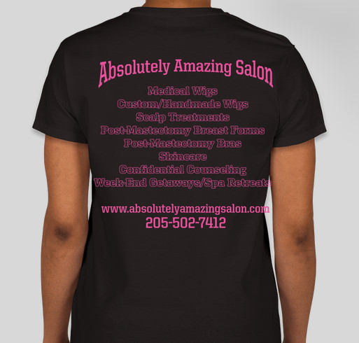Absolutely Amazing Salon Fundraiser - unisex shirt design - back