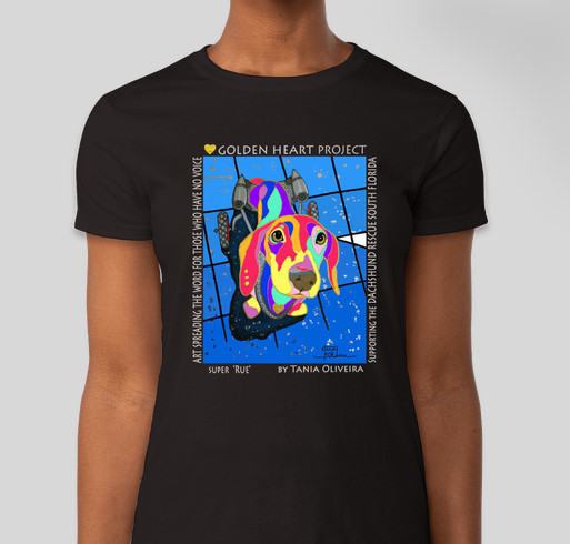 Golden Heart Project - Dachshund Rescue South Florida Fundraiser - unisex shirt design - front