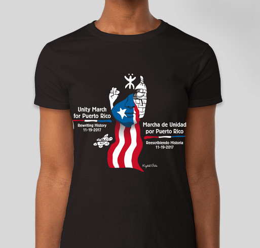 Unity March for Puerto Rico Fundraiser - unisex shirt design - front