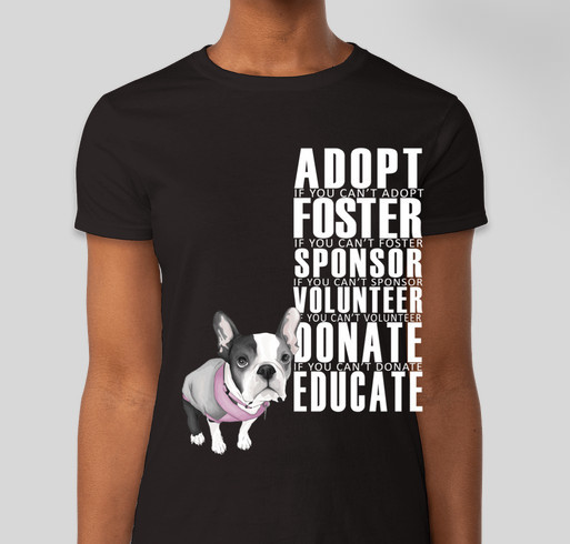 Boston Terrier Rescue Summer T-shirt Fundraiser - unisex shirt design - front