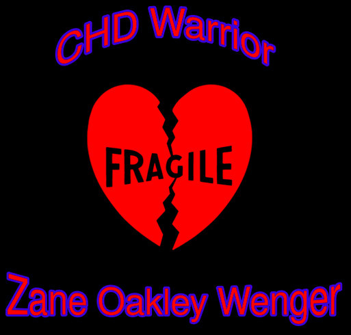 Zane Oakley Wenger CHD Awareness Campaign shirt design - zoomed
