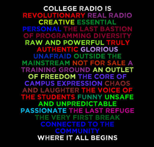 College Radio Day 2015 T-Shirt Campaign shirt design - zoomed