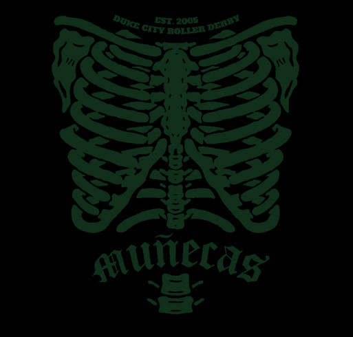 Duke City Roller Derby Munecas Muertas Limited Edition T-Shirt Fundraiser shirt design - zoomed