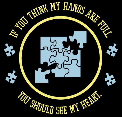 Support for Autism service dog training. shirt design - zoomed