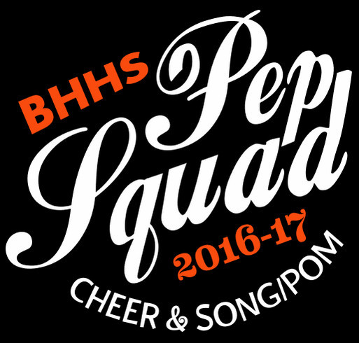 Beverly Hills HS Pep Squad shirt design - zoomed