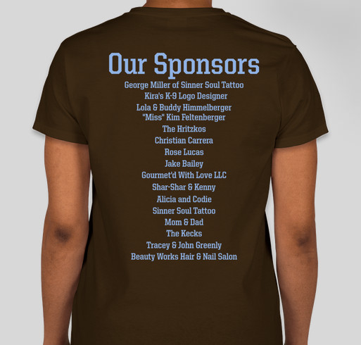 Kira's K-9 Fundraiser Official Fundraiser - unisex shirt design - back