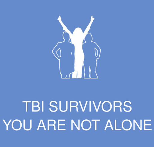 TBI Survivors You Are Not Alone shirt design - zoomed