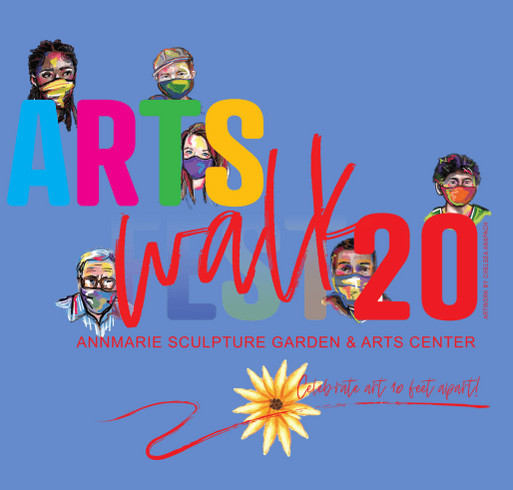 ArtsWalk/ArtsFest T-shirt! Celebrate Art 10 Feet Apart with Annmarie Sculpture Garden & Arts Center shirt design - zoomed