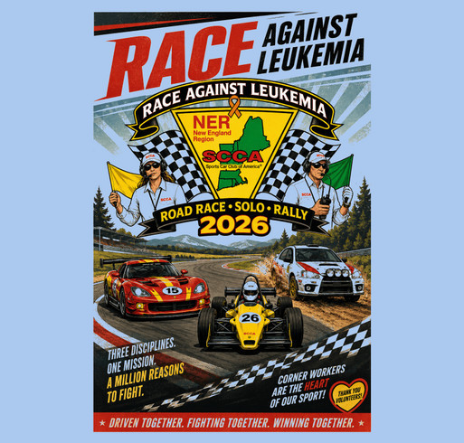 New England Region's 2026 Racing Against Leukemia T Shirt Drive shirt design - zoomed