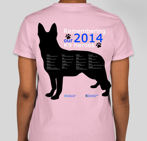 Remember Our 2014 K9 Heroes Fundraiser - unisex shirt design - back