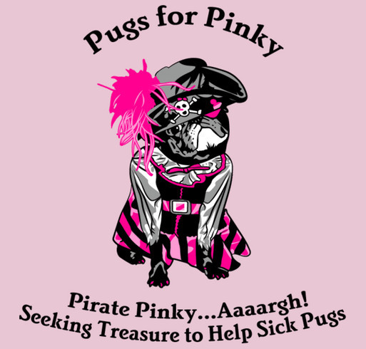 Pirate Pinky Seeking Treasure for PFP shirt design - zoomed