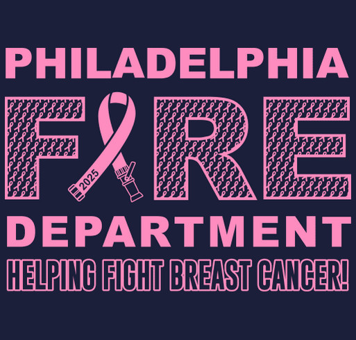 2025 Philadelphia Fire Department | Breast Cancer Awareness Fundraiser shirt design - zoomed