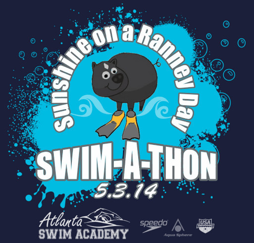Charity SWIM-A-THON at Atlanta Swim Academy! shirt design - zoomed