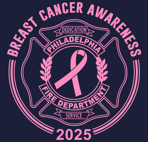 2025 Philadelphia Fire Department | Breast Cancer Awareness Fundraiser shirt design - zoomed