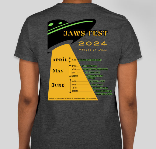 JAWS Festival Women's T-Shirt Fundraiser - unisex shirt design - back