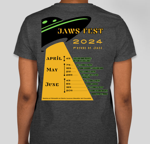JAWS Fest 2024 Women's T-shirt Fundraiser - unisex shirt design - back