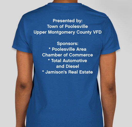 Poolesville Fireworks 2014 - Benefits UMCVFD Fundraiser - unisex shirt design - back
