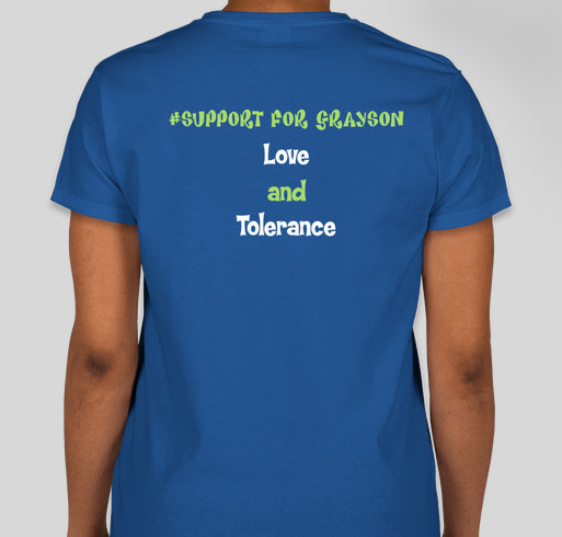 Support for Grayson Fundraiser - unisex shirt design - back