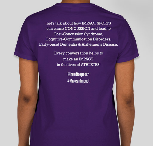 Head to Speech Goes Purple for Alzheimer’s Awareness Fundraiser - unisex shirt design - back