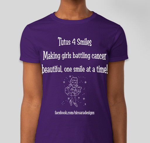 "Tutus For Smiles" - Girls Battling Cancer Fundraiser - unisex shirt design - front
