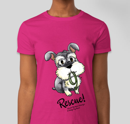 Vintage Dog Rescue - "Rescue! Schnauzer" Apparel Fundraiser - unisex shirt design - front